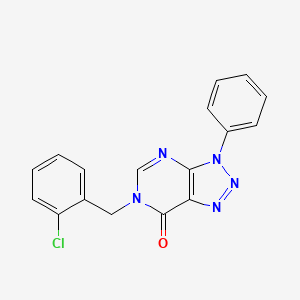 molecular formula C17H12ClN5O B2949502 6-(2-chlorobenzyl)-3-phenyl-3H-[1,2,3]triazolo[4,5-d]pyrimidin-7(6H)-one CAS No. 892479-15-1