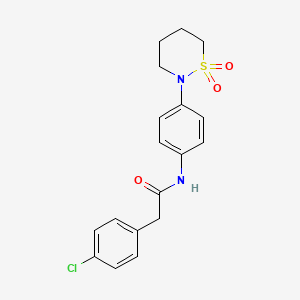 2-(4-chlorophenyl)-N-[4-(1,1-dioxothiazinan-2-yl)phenyl]acetamide