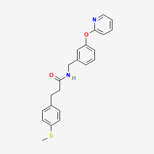 3-(4-(methylthio)phenyl)-N-(3-(pyridin-2-yloxy)benzyl)propanamide