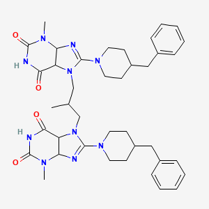 8-(4-benzylpiperidin-1-yl)-7-(2-{[8-(4-benzylpiperidin-1-yl)-3-methyl-2,6-dioxo-2,3,6,7-tetrahydro-1H-purin-7-yl]methyl}propyl)-3-methyl-2,3,6,7-tetrahydro-1H-purine-2,6-dione