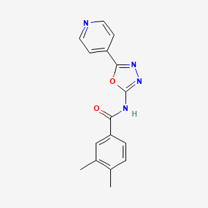 3,4-dimethyl-N-(5-(pyridin-4-yl)-1,3,4-oxadiazol-2-yl)benzamide