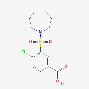 molecular formula C13H16ClNO4S B2949531 3-(Azepane-1-sulfonyl)-4-chloro-benzoic acid CAS No. 328032-91-3