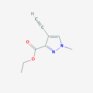 molecular formula C9H10N2O2 B2949540 Ethyl 4-ethynyl-1-methylpyrazole-3-carboxylate CAS No. 2228362-38-5