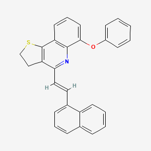 molecular formula C29H21NOS B2949545 4-[(E)-2-(1-naphthyl)ethenyl]-6-phenoxy-2,3-dihydrothieno[3,2-c]quinoline CAS No. 860648-72-2