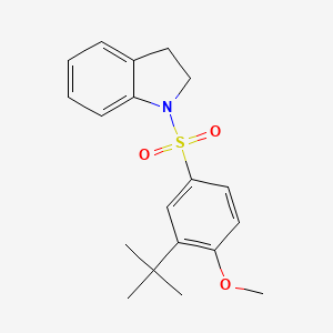 molecular formula C19H23NO3S B2949550 1-(3-tert-butyl-4-methoxybenzenesulfonyl)-2,3-dihydro-1H-indole CAS No. 873588-40-0