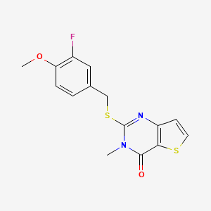 2-[(3-fluoro-4-methoxybenzyl)sulfanyl]-3-methylthieno[3,2-d]pyrimidin-4(3H)-one