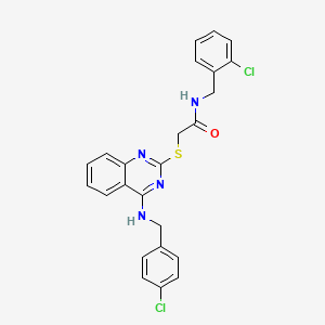 N-(2-chlorobenzyl)-2-((4-((4-chlorobenzyl)amino)quinazolin-2-yl)thio)acetamide