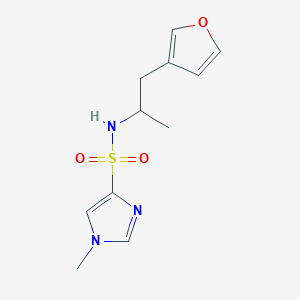 molecular formula C11H15N3O3S B2949567 N-(1-(呋喃-3-基)丙烷-2-基)-1-甲基-1H-咪唑-4-磺酰胺 CAS No. 1795190-31-6