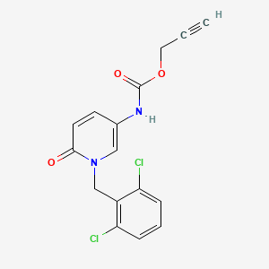 2-propynyl N-[1-(2,6-dichlorobenzyl)-6-oxo-1,6-dihydro-3-pyridinyl]carbamate