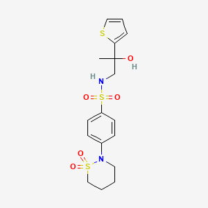 4-(1,1-dioxido-1,2-thiazinan-2-yl)-N-(2-hydroxy-2-(thiophen-2-yl)propyl)benzenesulfonamide