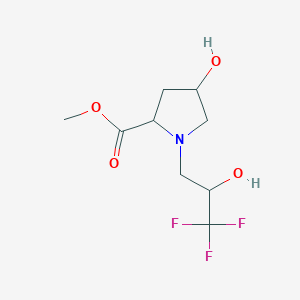 Methyl 4-hydroxy-1-(3,3,3-trifluoro-2-hydroxypropyl)pyrrolidine-2-carboxylate