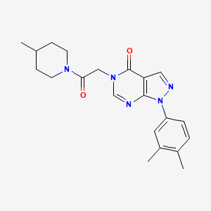 1-(3,4-dimethylphenyl)-5-(2-(4-methylpiperidin-1-yl)-2-oxoethyl)-1H-pyrazolo[3,4-d]pyrimidin-4(5H)-one