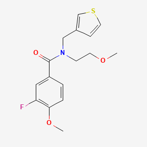 3-fluoro-4-methoxy-N-(2-methoxyethyl)-N-(thiophen-3-ylmethyl)benzamide