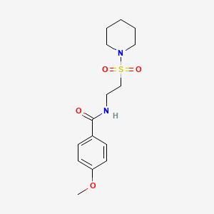 molecular formula C15H22N2O4S B2949589 4-methoxy-N-(2-piperidin-1-ylsulfonylethyl)benzamide CAS No. 899979-55-6