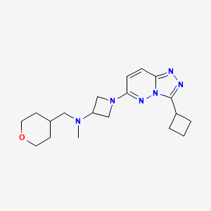 1-{3-cyclobutyl-[1,2,4]triazolo[4,3-b]pyridazin-6-yl}-N-methyl-N-[(oxan-4-yl)methyl]azetidin-3-amine