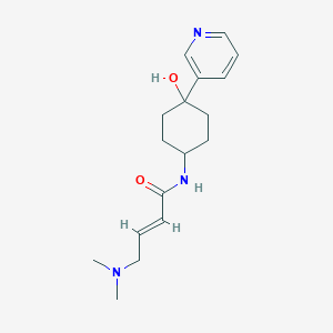 (E)-4-(Dimethylamino)-N-(4-hydroxy-4-pyridin-3-ylcyclohexyl)but-2-enamide