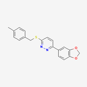 3-(2H-1,3-benzodioxol-5-yl)-6-{[(4-methylphenyl)methyl]sulfanyl}pyridazine