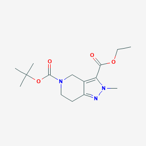 5-tert-butyl 3-ethyl 2-methyl-6,7-dihydro-2H-pyrazolo[4,3-c]pyridine-3,5(4H)-dicarboxylate