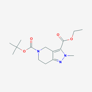 molecular formula C15H23N3O4 B2949608 5-tert-butyl 3-ethyl 2-methyl-6,7-dihydro-2H-pyrazolo[4,3-c]pyridine-3,5(4H)-dicarboxylate CAS No. 1706449-45-7