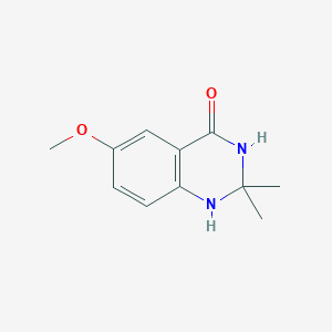 molecular formula C11H14N2O2 B2949617 6-Methoxy-2,2-dimethyl-2,3-dihydroquinazolin-4(1H)-one CAS No. 1820741-21-6