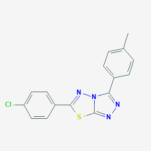 molecular formula C16H11ClN4S B294962 6-(4-Chlorophenyl)-3-(4-methylphenyl)[1,2,4]triazolo[3,4-b][1,3,4]thiadiazole 