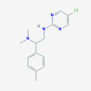molecular formula C15H19ClN4 B2949620 N'-(5-Chloropyrimidin-2-yl)-N,N-dimethyl-1-(4-methylphenyl)ethane-1,2-diamine CAS No. 2379993-35-6