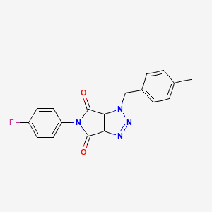 5-(4-fluorophenyl)-1-[(4-methylphenyl)methyl]-1H,3aH,4H,5H,6H,6aH-pyrrolo[3,4-d][1,2,3]triazole-4,6-dione