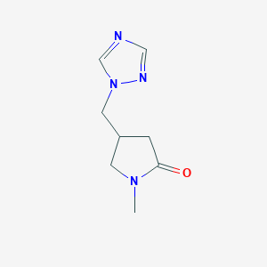 molecular formula C8H12N4O B2949645 4-((1H-1,2,4-triazol-1-yl)methyl)-1-methylpyrrolidin-2-one CAS No. 2284074-52-6