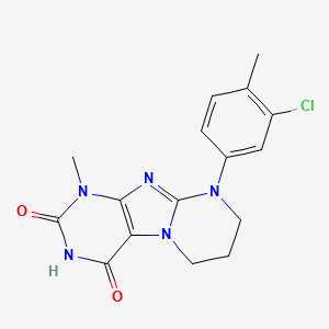 9-(3-chloro-4-methylphenyl)-1-methyl-6,7,8,9-tetrahydropyrimido[2,1-f]purine-2,4(1H,3H)-dione