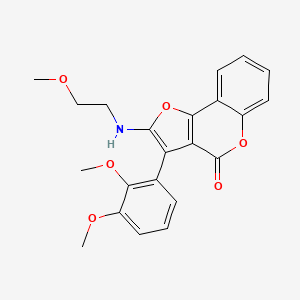 3-(2,3-dimethoxyphenyl)-2-((2-methoxyethyl)amino)-4H-furo[3,2-c]chromen-4-one
