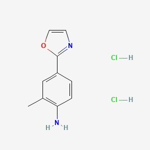 molecular formula C10H12Cl2N2O B2949662 2-Methyl-4-(1,3-oxazol-2-yl)aniline dihydrochloride CAS No. 1909314-31-3