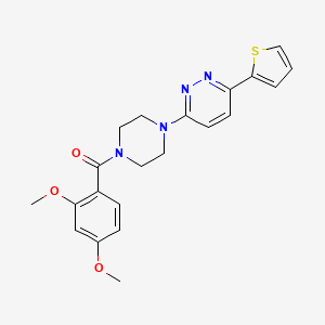 molecular formula C21H22N4O3S B2949672 (2,4-Dimethoxyphenyl)(4-(6-(thiophen-2-yl)pyridazin-3-yl)piperazin-1-yl)methanone CAS No. 921873-20-3