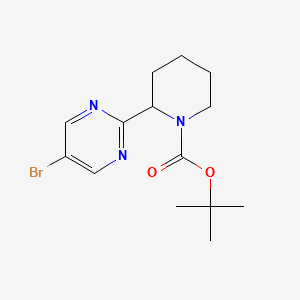 molecular formula C14H20BrN3O2 B2949676 tert-Butyl 2-(5-bromopyrimidin-2-yl)piperidine-1-carboxylate CAS No. 2230800-28-7