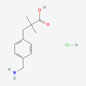 3-[4-(Aminomethyl)phenyl]-2,2-dimethylpropanoic acid hydrochloride