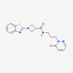 1-(benzo[d]thiazol-2-yl)-N-(3-(6-oxopyridazin-1(6H)-yl)propyl)azetidine-3-carboxamide