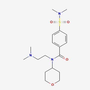 molecular formula C18H29N3O4S B2949692 N-(2-(dimethylamino)ethyl)-4-(N,N-dimethylsulfamoyl)-N-(tetrahydro-2H-pyran-4-yl)benzamide CAS No. 1798543-00-6