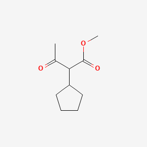 molecular formula C10H16O3 B2949695 Methyl 2-cyclopentyl-3-oxobutanoate CAS No. 1355497-14-1