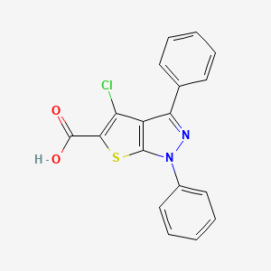 4-Chloro-1,3-diphenyl-1H-thieno[2,3-c]pyrazole-5-carboxylic acid
