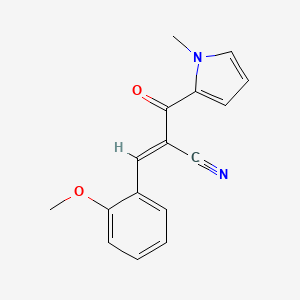 (E)-3-(2-methoxyphenyl)-2-[(1-methyl-1H-pyrrol-2-yl)carbonyl]-2-propenenitrile