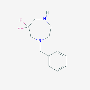 molecular formula C12H16F2N2 B2949703 1-Benzyl-6,6-difluoro-1,4-diazepane CAS No. 1780938-05-7