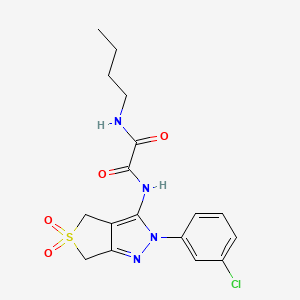 N1-butyl-N2-(2-(3-chlorophenyl)-5,5-dioxido-4,6-dihydro-2H-thieno[3,4-c]pyrazol-3-yl)oxalamide