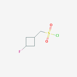 molecular formula C5H8ClFO2S B2949713 (3-fluorocyclobutyl)methanesulfonyl chloride, Mixture of diastereomers CAS No. 2089241-91-6