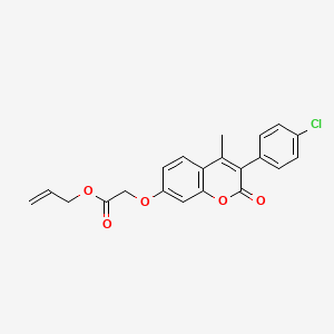molecular formula C21H17ClO5 B2949724 Prop-2-enyl 2-[3-(4-chlorophenyl)-4-methyl-2-oxochromen-7-yl]oxyacetate CAS No. 869079-99-2