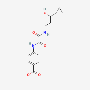 molecular formula C16H20N2O5 B2949727 Methyl 4-(2-((3-cyclopropyl-3-hydroxypropyl)amino)-2-oxoacetamido)benzoate CAS No. 1396871-67-2