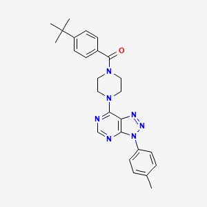 molecular formula C26H29N7O B2949736 (4-(tert-butyl)phenyl)(4-(3-(p-tolyl)-3H-[1,2,3]triazolo[4,5-d]pyrimidin-7-yl)piperazin-1-yl)methanone CAS No. 920178-35-4