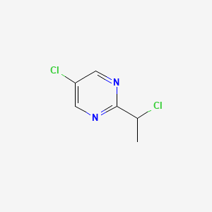 molecular formula C6H6Cl2N2 B2949741 5-Chloro-2-(1-chloroethyl)pyrimidine CAS No. 2025432-32-8