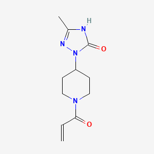 5-Methyl-2-(1-prop-2-enoylpiperidin-4-yl)-4H-1,2,4-triazol-3-one
