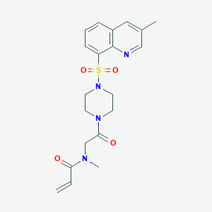 N-Methyl-N-[2-[4-(3-methylquinolin-8-yl)sulfonylpiperazin-1-yl]-2-oxoethyl]prop-2-enamide