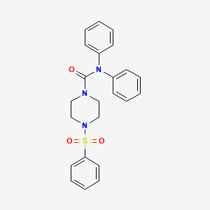 4-(benzenesulfonyl)-N,N-diphenylpiperazine-1-carboxamide