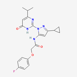 N-(3-cyclopropyl-1-(4-isopropyl-6-oxo-1,6-dihydropyrimidin-2-yl)-1H-pyrazol-5-yl)-2-(4-fluorophenoxy)acetamide